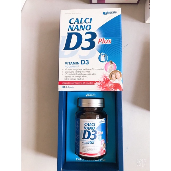CalCi D3 & K2 (MK7) NANO Plus chai 50 viên