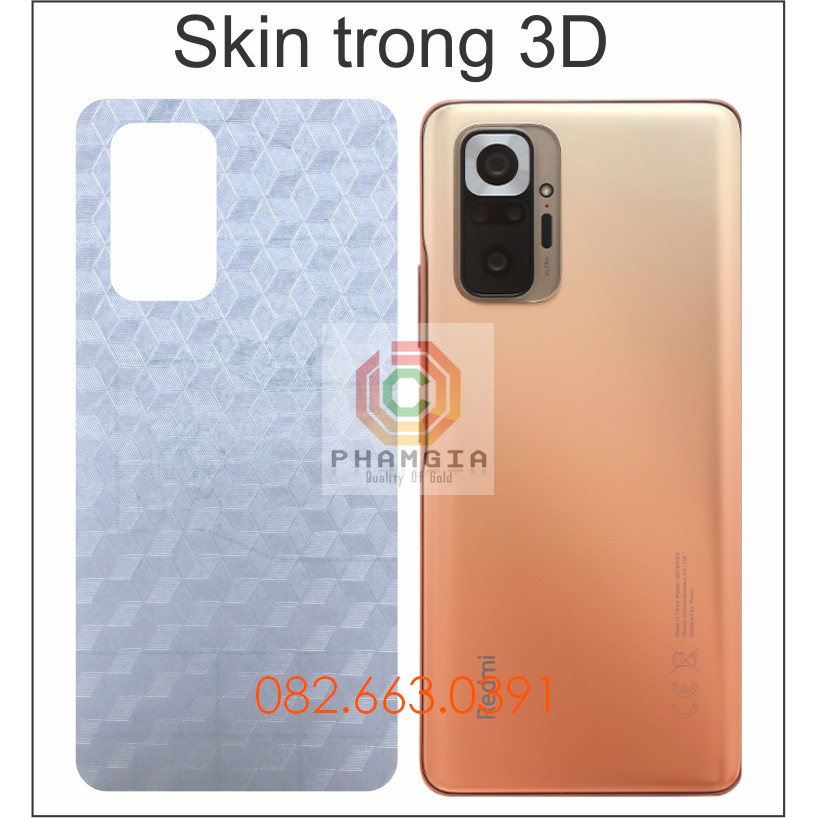 Miếng dán mặt lưng skin carbon Xiaomi Redmi Note 10 / Note 10s / Note 10 Pro (2021)