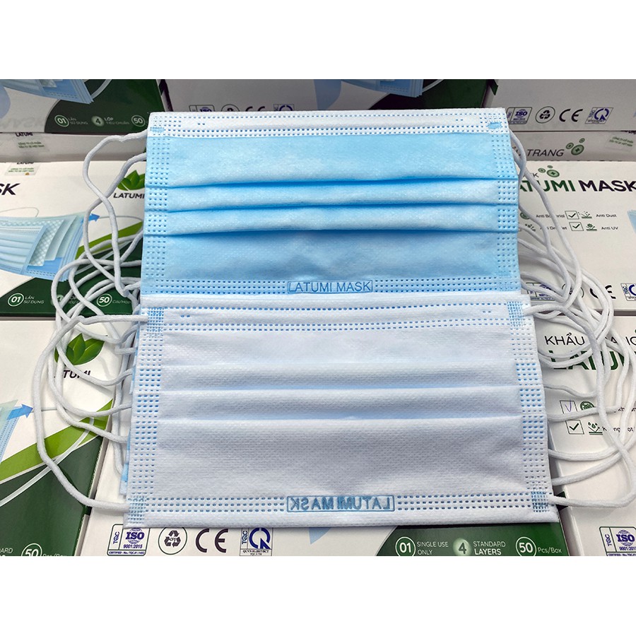 [SALE SỐC] Khẩu Trang Y Tế 4 Lớp Combo 2 Hộp LATUMI Kháng Khuẩn,Siêu Dày nino.shop06 | BigBuy360 - bigbuy360.vn