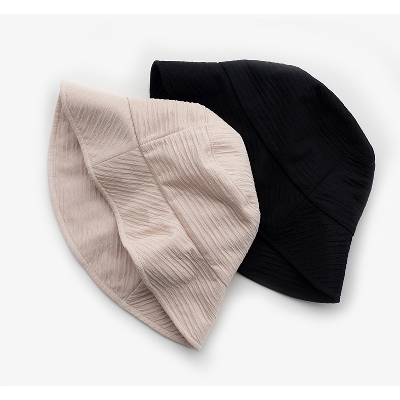 Mũ Xô Cotton Mỏng Mềm Gấp Gọn Màu Trơn Phong Cách Nhật Bản Thoải Mái