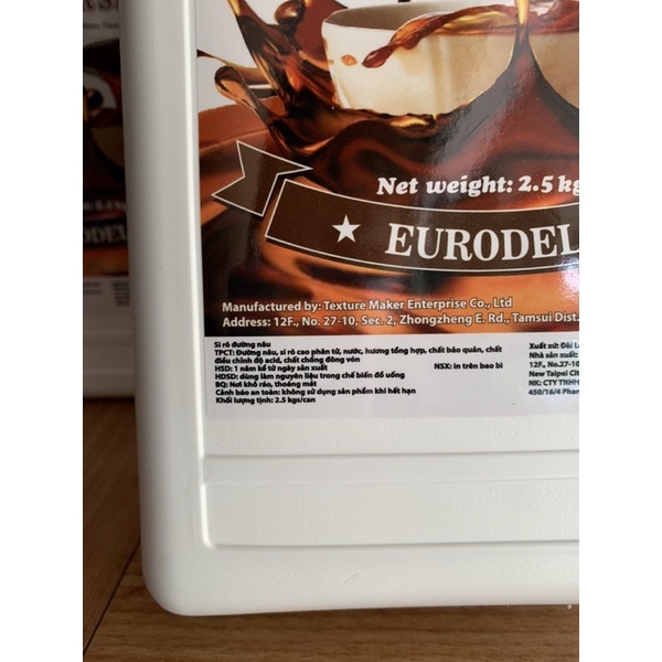 Siro Đường Đen Đài Loan Eurodeli Can 2.5Kg