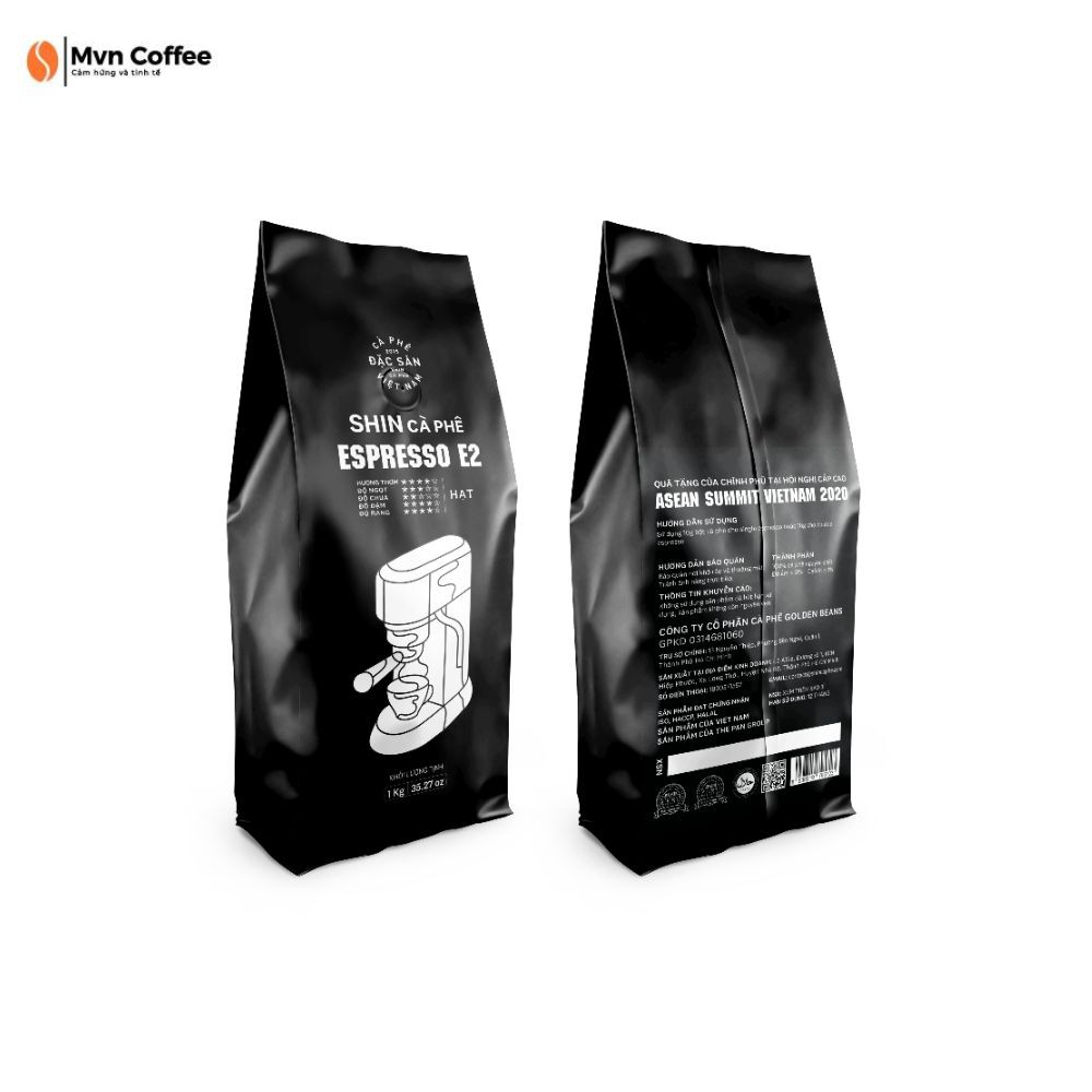 Cà Phê Nguyên Chất Pha Máy Shin Cà Phê - Espresso E2 1Kg Dạng Hạt - Mvn Coffee