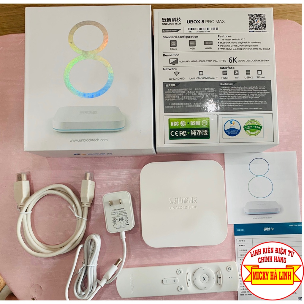 UBOX GEN 8 4G+64G Xem Phim, Kênh Truyền Hình Quốc Tế Nhật, Hàn, Trung, Đài Loan Miễn Phí - UBOX GEN 8 4G+64G