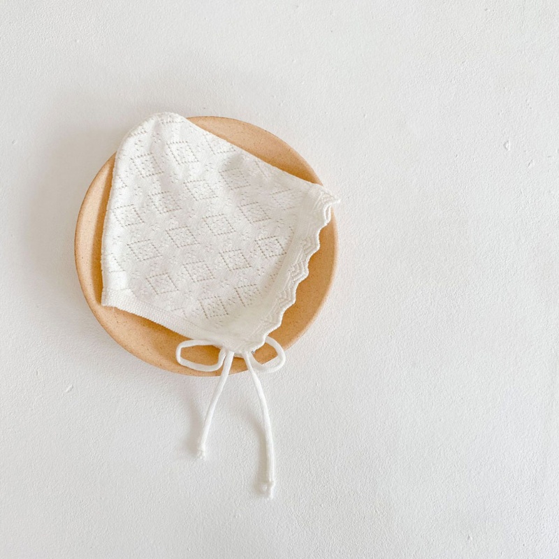 Mũ Cotton Trùm Đầu Thoáng Khí Chống Nắng Màu Sắc Đơn Giản Cho Bé Gái