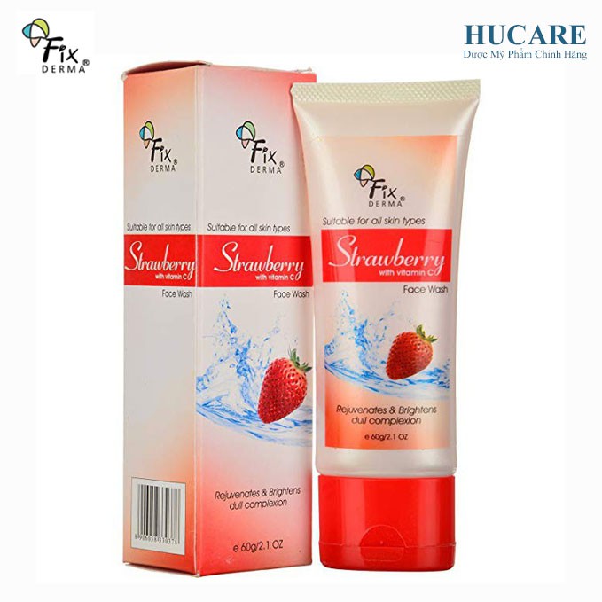 Fixderma Sữa Rửa Mặt Trẻ Hóa Da Strawberry Face Wash 60g