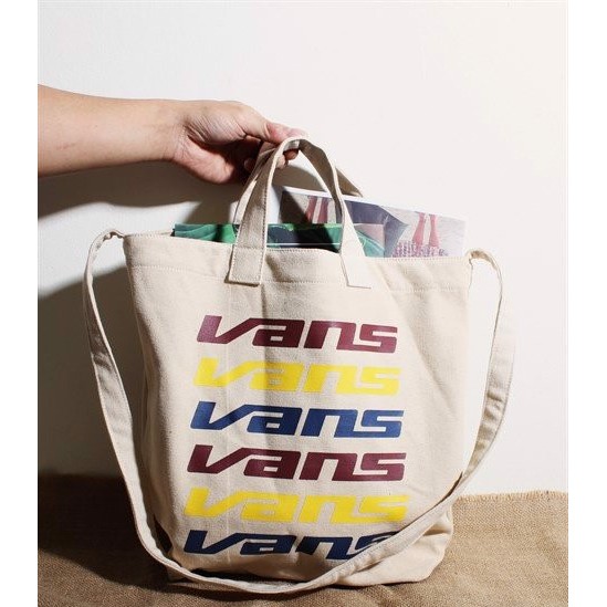 túi tote vải Vans Logo Cream