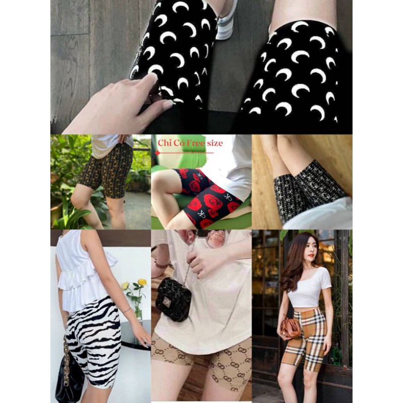 (Họa Tiết - ib shop nếu tìm ko thấy màu cần) QUẦN NGỐ ĐÙI TRÊN GỐI/ BIKER THÁI LAN - LEGGING HỊÊU RAINBOW