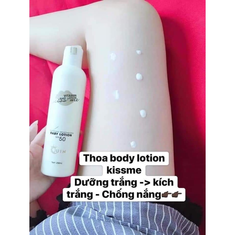 Kem dưỡng trắng chống nắng body kissme quin