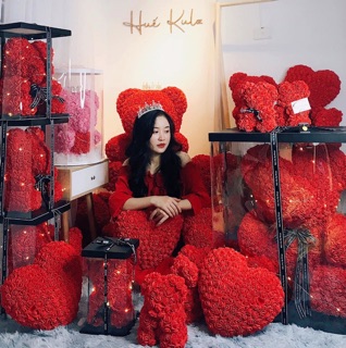 Gấu hoa full size (ảnh shop chụp)