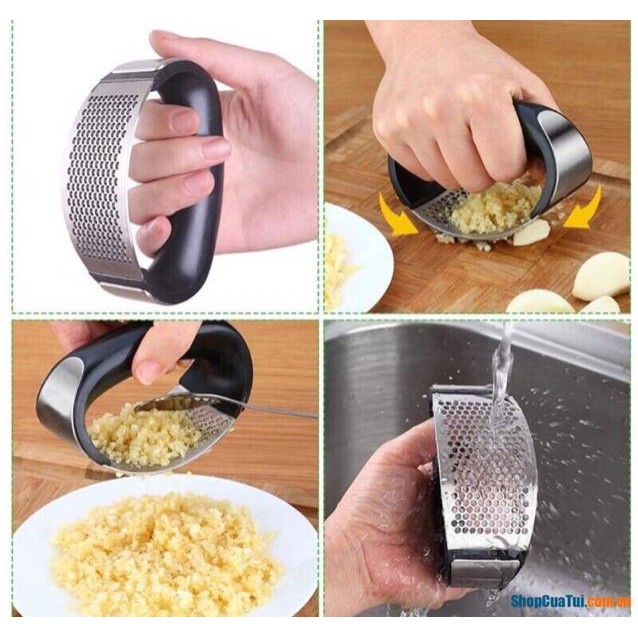 Dụng cụ dầm tỏi bằng tay inox 1010