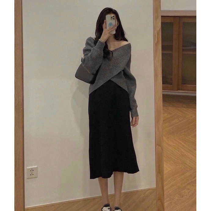 BÁN SỈ ÁO LEN TRỄ VAI CỔ TIM 5 MÀU CHO NỮ | BigBuy360 - bigbuy360.vn