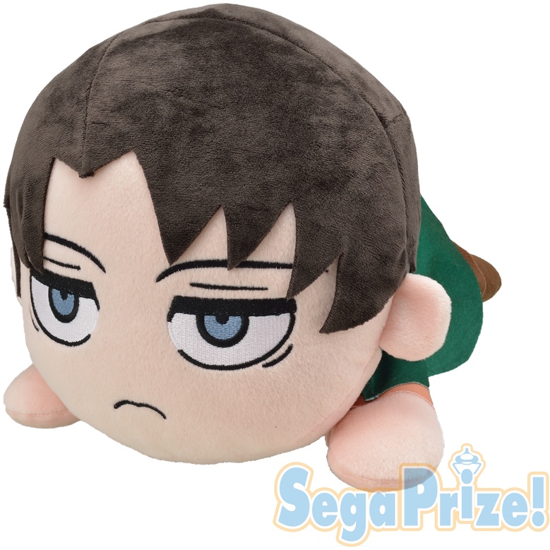 [SEGA] Gấu bông ATTACK ON TITAN mega jumbo Nesoberi Plush Levi SEGA doll Stuffed Toy 40cm chính hãng Nhật Bản