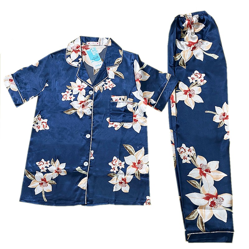 Bộ Đồ Ngủ Pijama Chất Lụa Satin Plus Size M-5XL