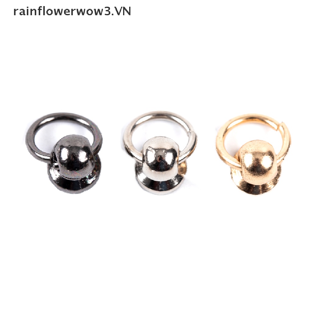 Set 10 Đinh Tán Kim Loại Hình Chữ O 8mm Chuyên Dụng Cho Sửa Chữa Điện Thoại / Túi Xách