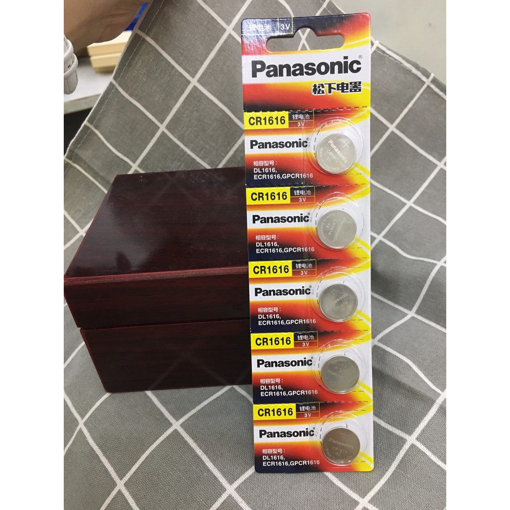 [Vỉ 5 Viên] Pin cúc áo CR1616 Panasonic Lithium 3V cao cấp
