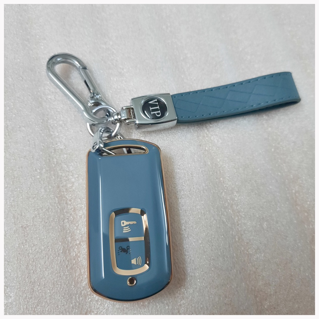 Bọc chìa khóa Smartkey AB Airblade, Vision, Lead, Vario cũ 2 nút bấm to nhựa TPU kèm móc khóa
