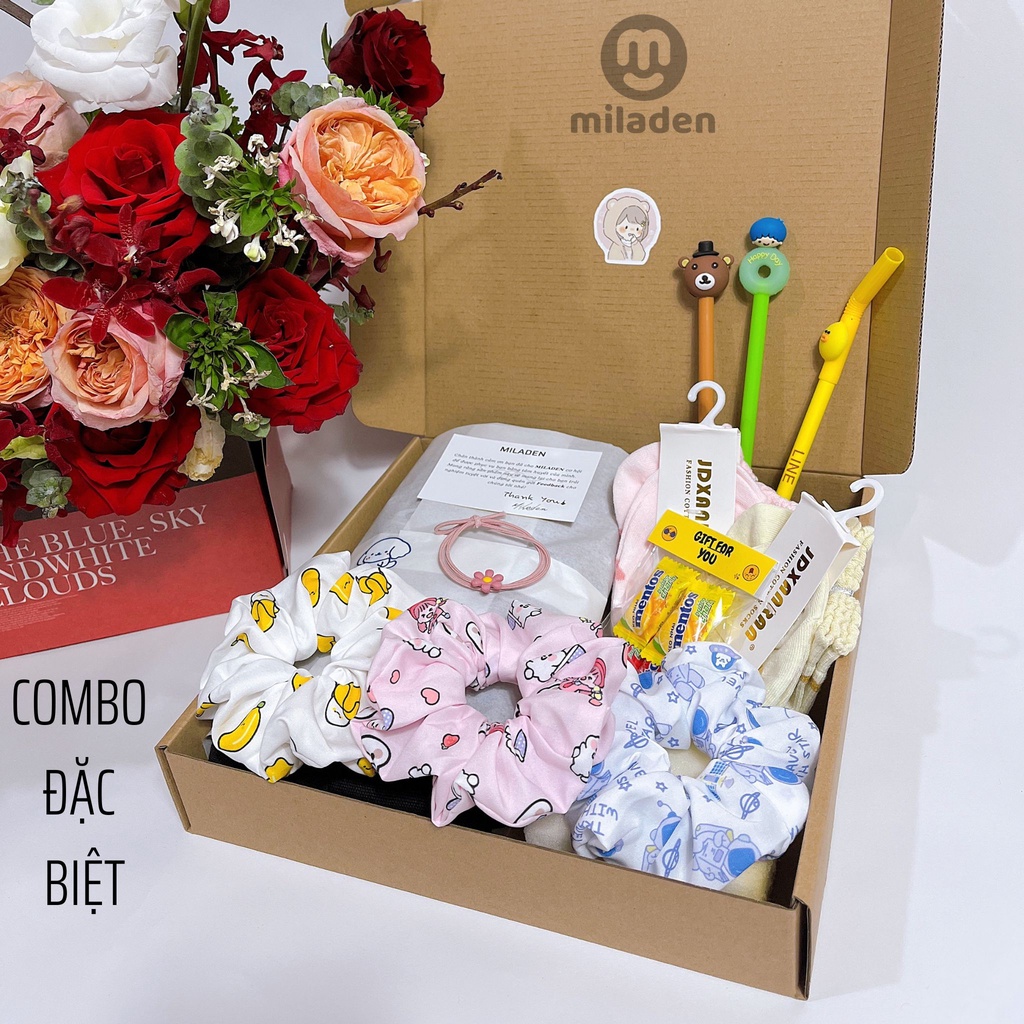 Combo Hộp Quà Tặng Túi Vải Đặc Biệt Dễ Thương, Làm Quà Tặng người yêu, bạn gái, chị gái em gái - nhà MILADEN