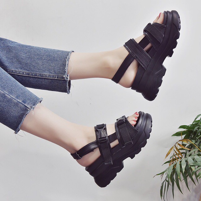 Giày sandal đế cao ulzzang siêu nhẹ 1594 kèm ảnh thật