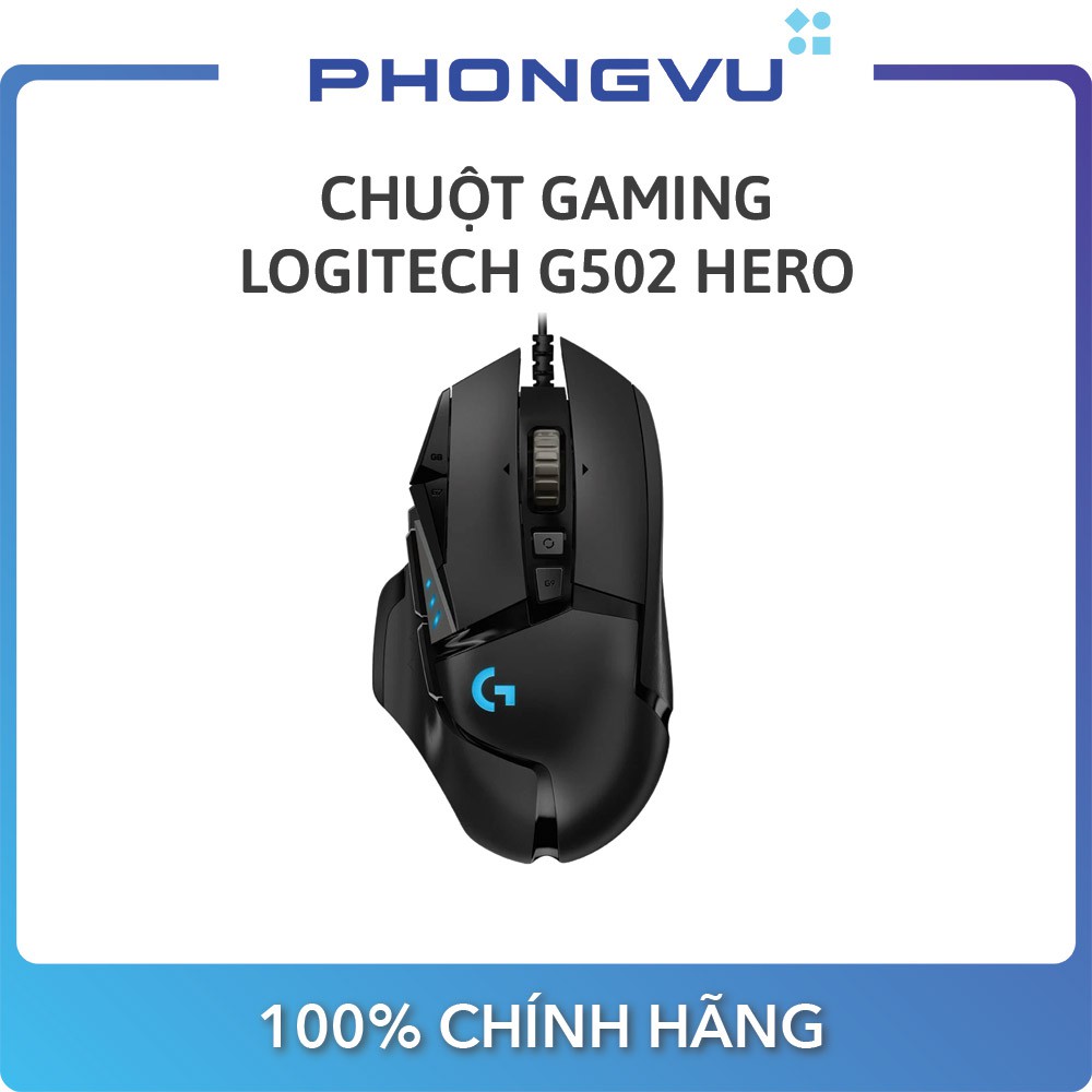 [Mã ELMALL10 giảm 10% đơn 500K] Chuột gaming Logitech G502 HERO (Đen) - Bảo hành 24 tháng