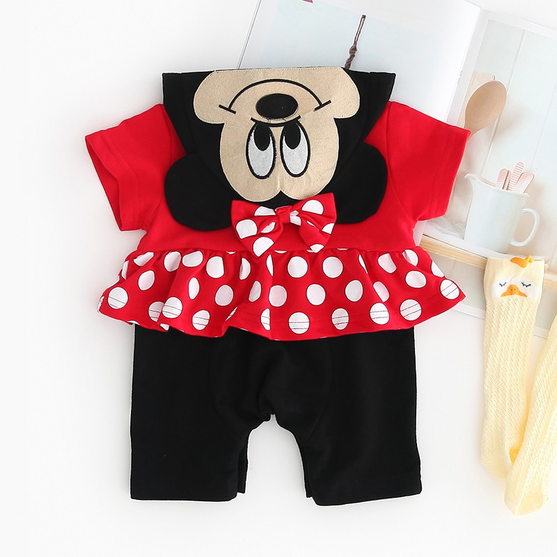 Áo liền quần hoodie in hình hoạt hình cho bé trai