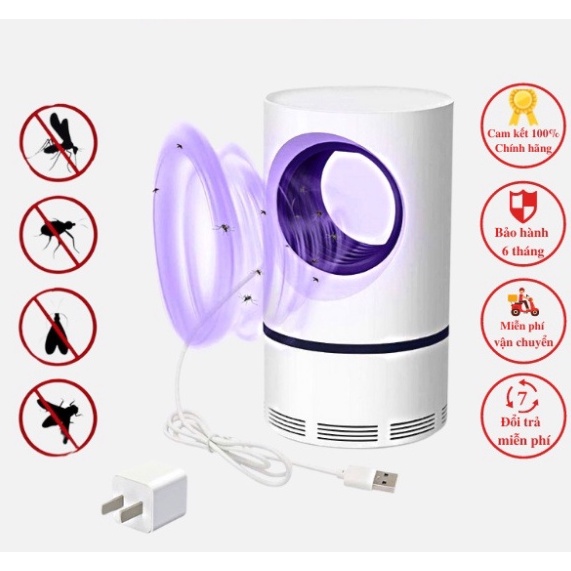 Máy bắt muỗi đèn bắt muỗi hình trụ thông minh cổng Usb - tiêu diệt các loại côn trùng như ruồi, muỗi, nhanh chóng