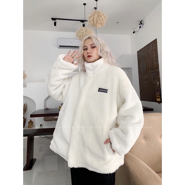 ÁO KHOÁC BÔNG LÔNG CỪU DÀY MẶC ĐƯỢC 2 MẶT