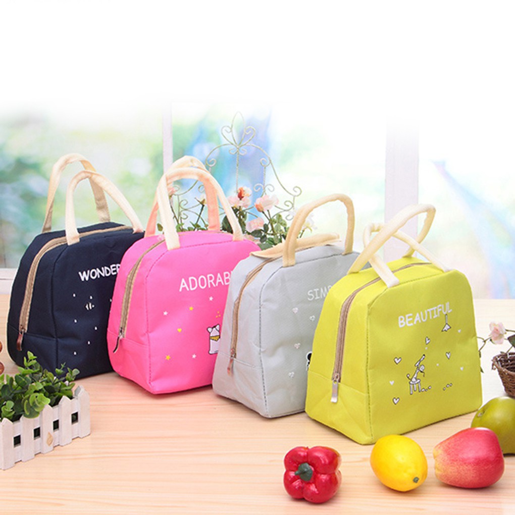 Túi Giữ Nhiệt Đựng Cơm Trưa, Giữ Thức Ăn Nóng Ấm, Hình Thú Sinh Động