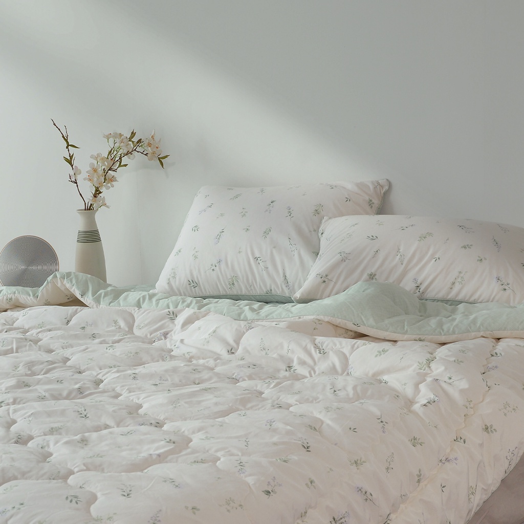 Chăn Chần Bông ARIZE On Cloud Sylvia Green Vải Ultra Microfiber Chống Bụi
