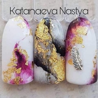 Set giấy bạc nhún trang trí móng nail