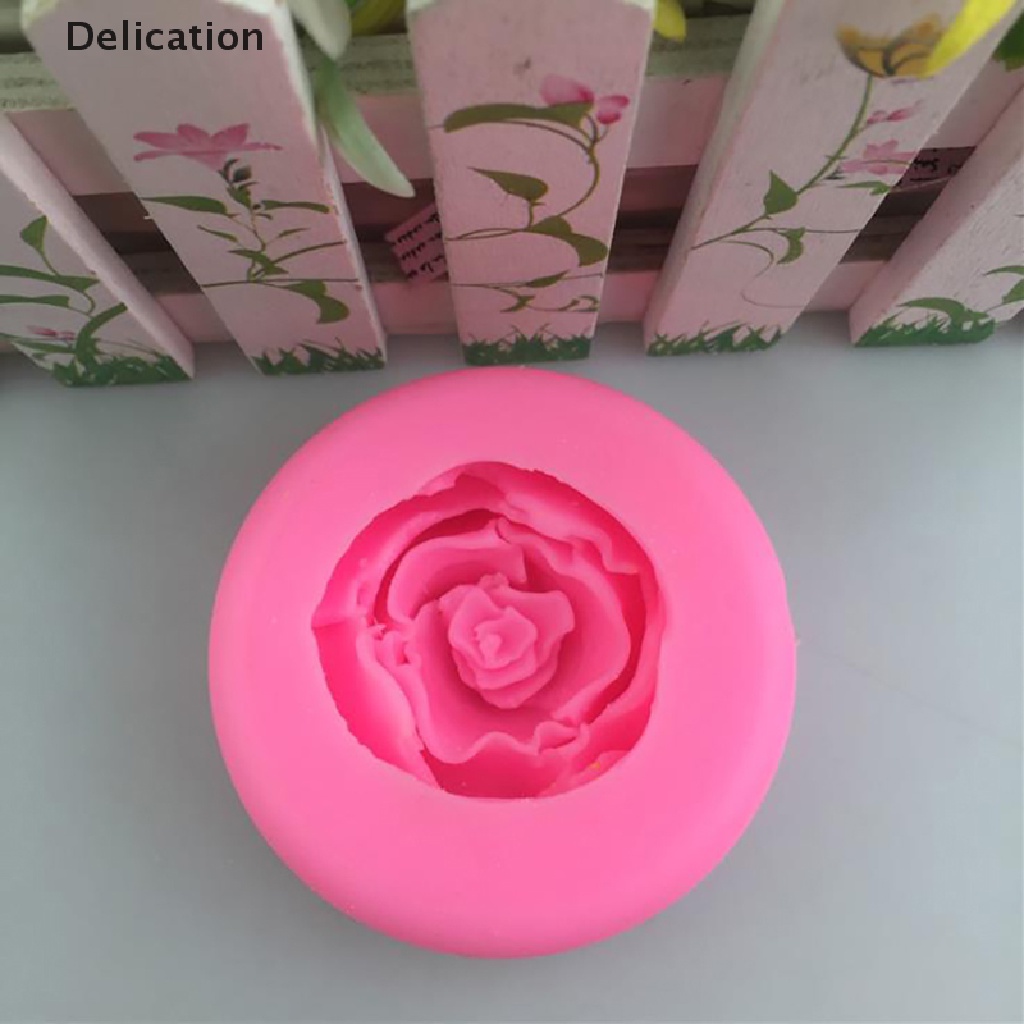 Khuôn silicone tạo hình hoa hồng 3d làm xà phòng/ trang trris bánh cupcake