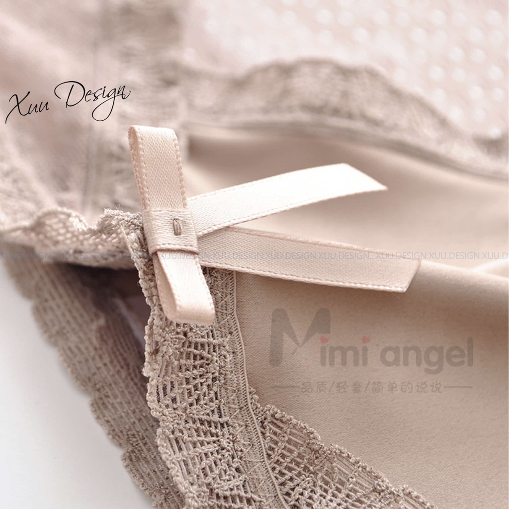 Quần lót ren vạt chéo nơ họa tiết chất liệu Cotton cao cấp XUU DESIGN QC05