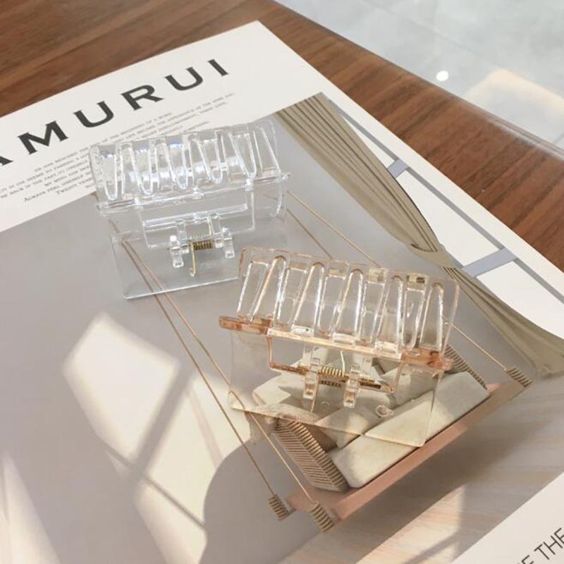 Korean  Geometric Hair Clip Personality Acrylic Hollow Hair Claw Kẹp Càng Cua Bằng Nhựa Cho Nữ