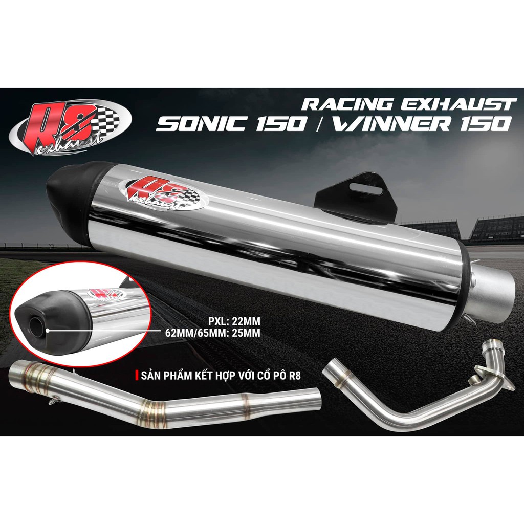 Lon pô CBR tăng giả zin sonic R8 raching ( tặng kèm đích alapto)_Dochoixemaynhapkhau