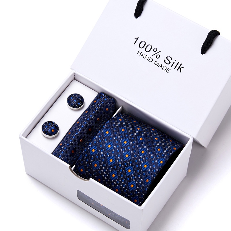 Bộ 4 Món Cà Vạt Họa Tiết Sọc Thời Trang Cho Nam