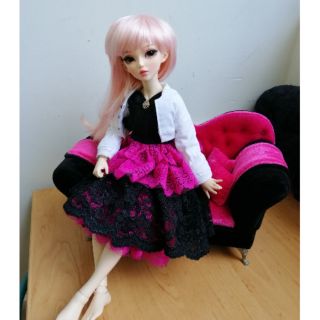 Bjd rc 1/4 fu pa quân 2 head nhắm mở mắt