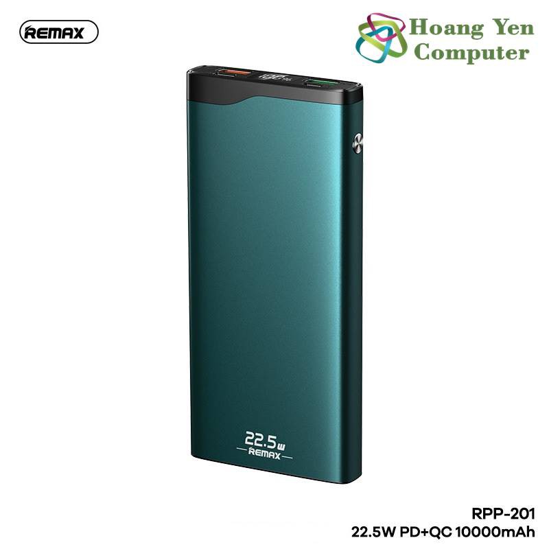 Sạc Dự Phòng Mini Remax RPP-201 10000Mah (Sạc Nhanh QC3.0 18W, 22.5W, PD 18W) - BH 1 Năm - Hoàng Yến Computer