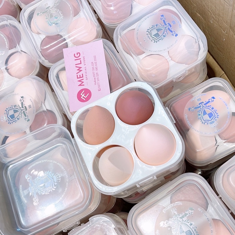 Mút trang điểm lớp nền mỏng mịn mix màu