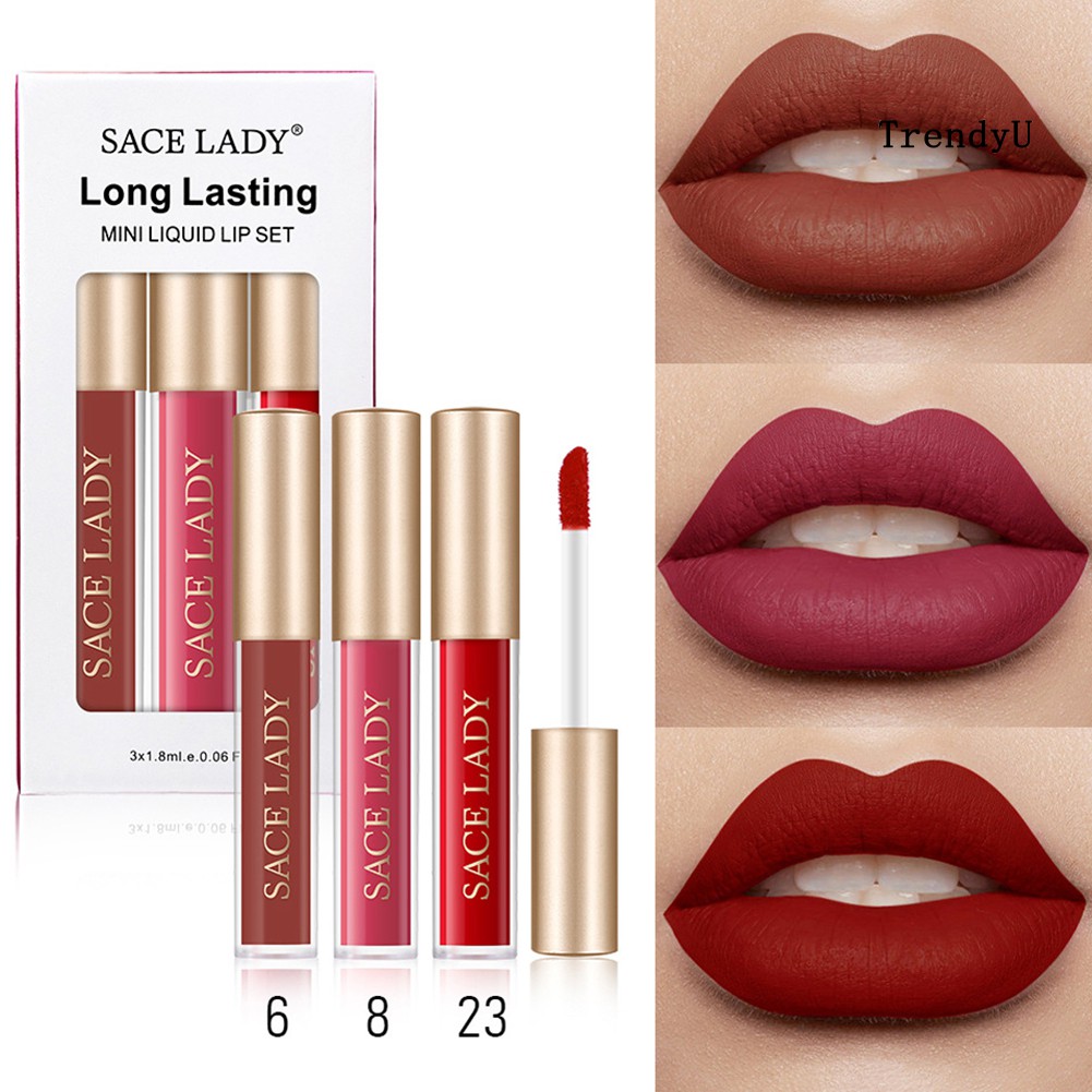 (Hàng Mới Về) Set 3 / 6 Son Môi Sace Lady Chống Thấm Nước Và Dưỡng Ẩm Cao Cấp | BigBuy360 - bigbuy360.vn