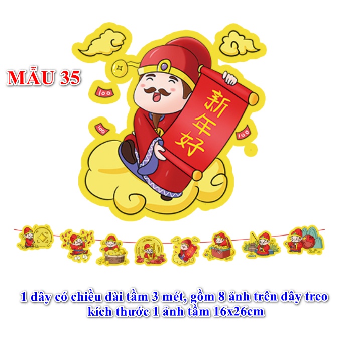 Cờ treo trang trí tết mẫu 35
