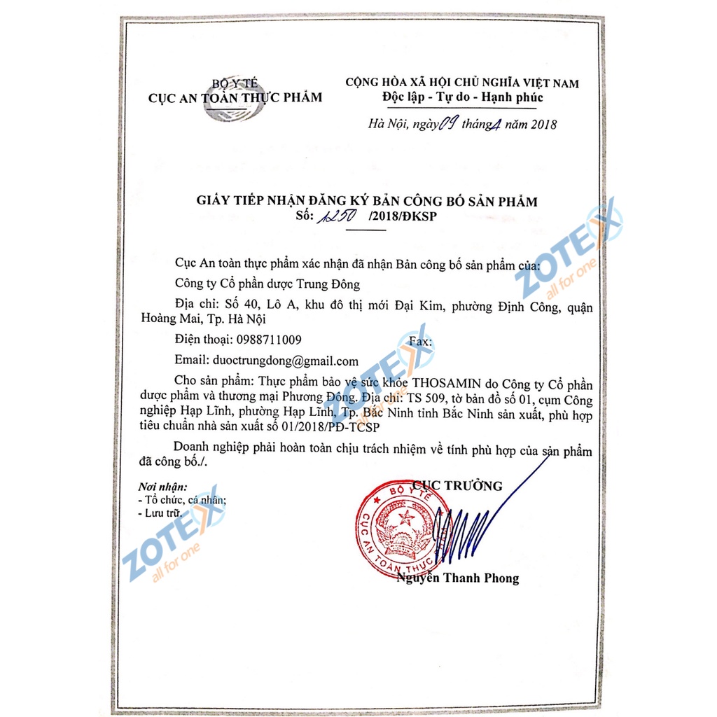 Viên uống khử mùi cơ thể Thoasamin giảm hôi nách hôi chân hôi miệng