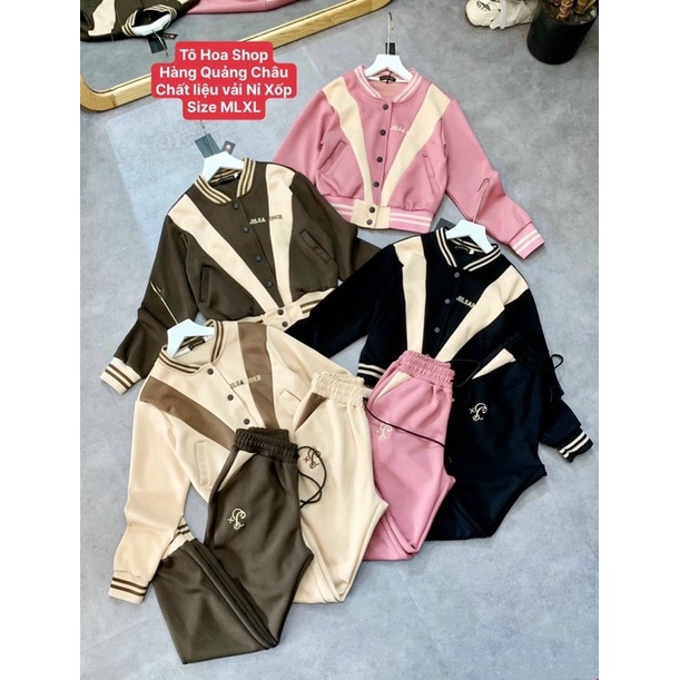 Bộ ngủ nữ mặc nhà.sét thể thao cổ bomber đẹp.đồ thu đông chất vải Nỉ Xốp hàng quảng châu cao cấp.Size MLXL tohoa_shop
