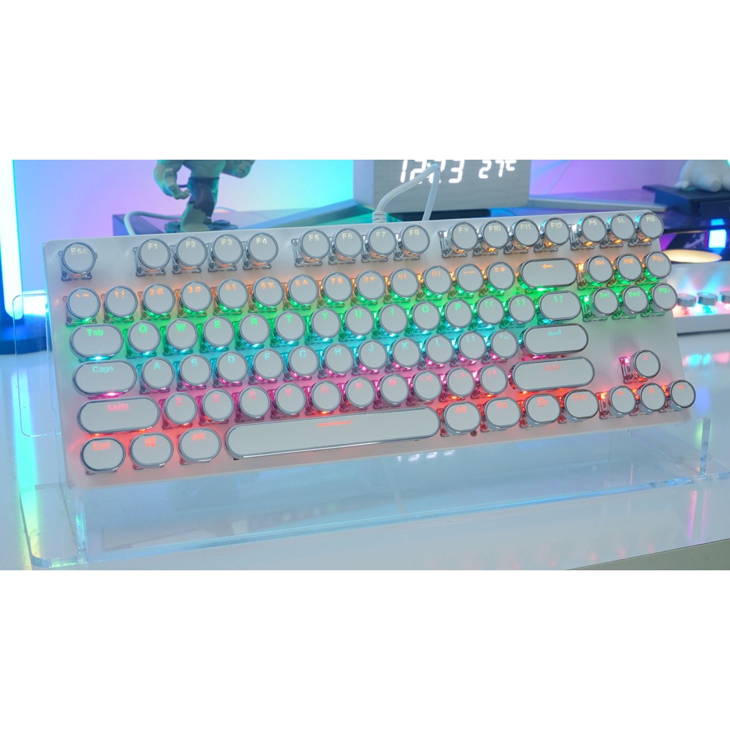 BÀN PHÍM CƠ GAMING TKL HJK G50 87 NÚT TRÒN LED RAINBOW