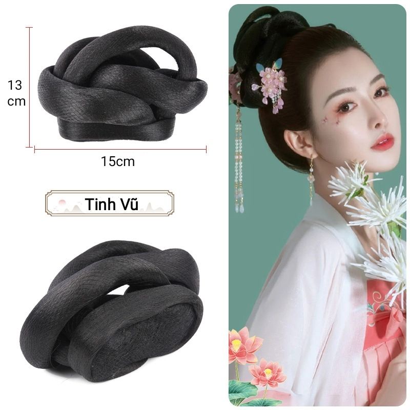 5- Búi tóc giả cài đầu hoá trang kiểu mới các mẫu mới