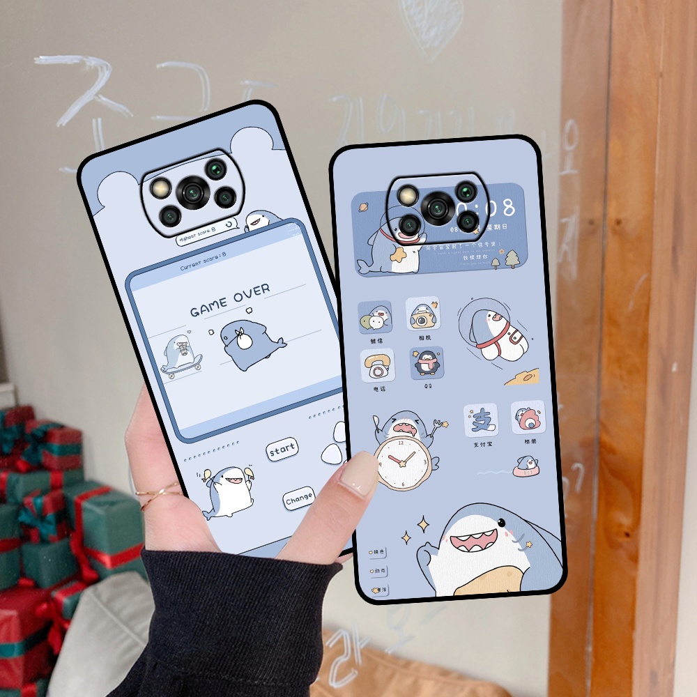 Ốp Xiaomi Poco X3 / Poco X3 Pro in hình nền cá mập đáng yêu giá rẻ