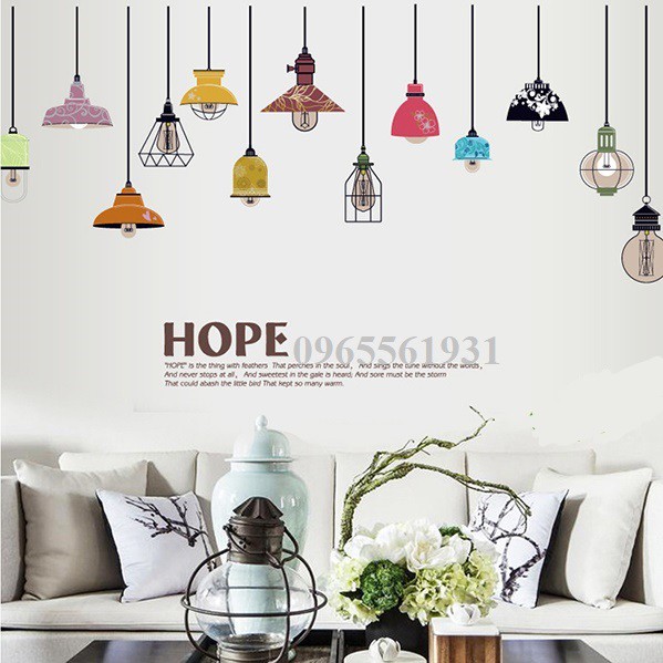 Decal Dán Tường Đèn HOPE SK9144