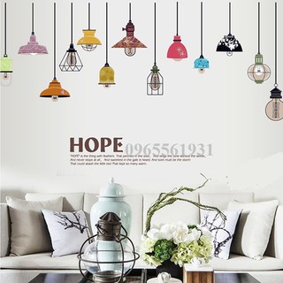 Decal dán tường đèn hope sk9144