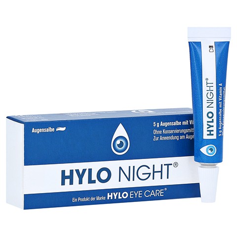 HYLO NIGHT - Mỡ bôi hết khô mắt nặng, đau rát, chảy nước mắt, tuýp 5g