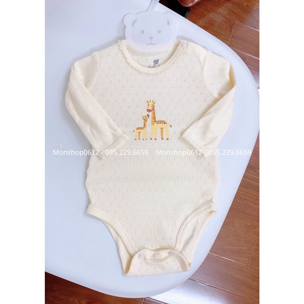 [ LULLABY ] Bộ bodychip dài tay cho bé sơ sinh đến 9 tháng NH339M, NH338M