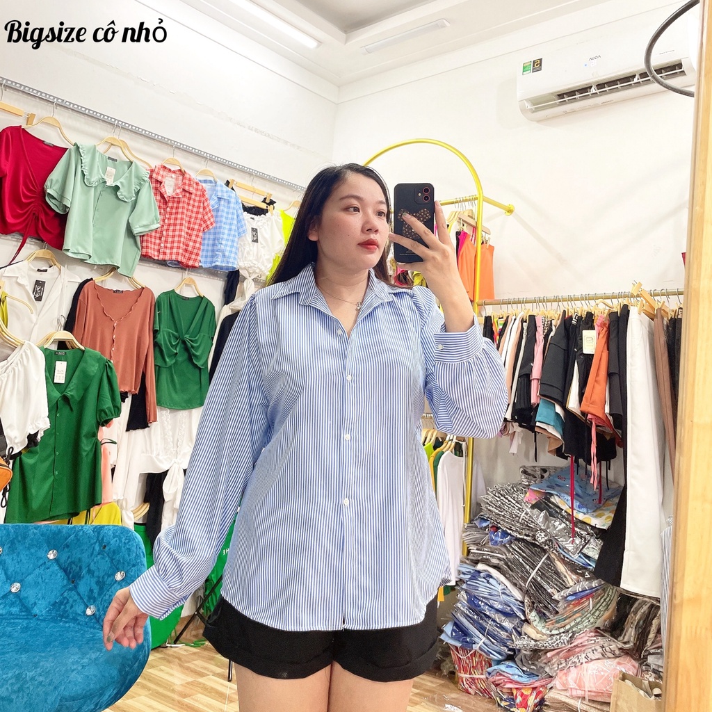 Áo Sơ Mi Kiểu Bigize Nữ,Áo Kiểu Nữ Phom Rộng Đứng Phom Tôn Dáng Chất Luạ Mềm Mịn MÃ SM4