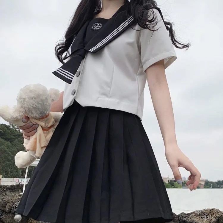✖[đồ hai mảnh] đồng phục jk mùa hè nữ sinh váy xếp ly đồng phục đại học kiểu Nhật ngắn bộ đồ thủy thủ | BigBuy360 - bigbuy360.vn